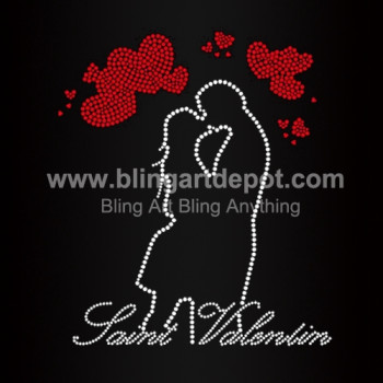 Faint Valentine Rhinestone Heat Transfers